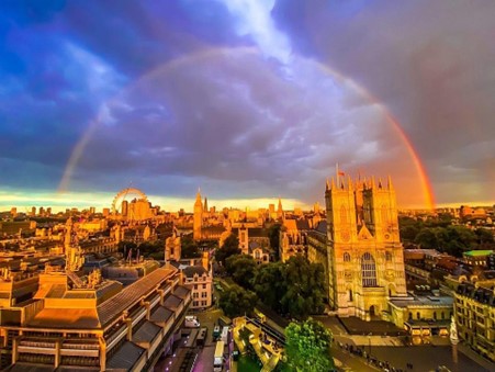 Westminster Abbey rainbow